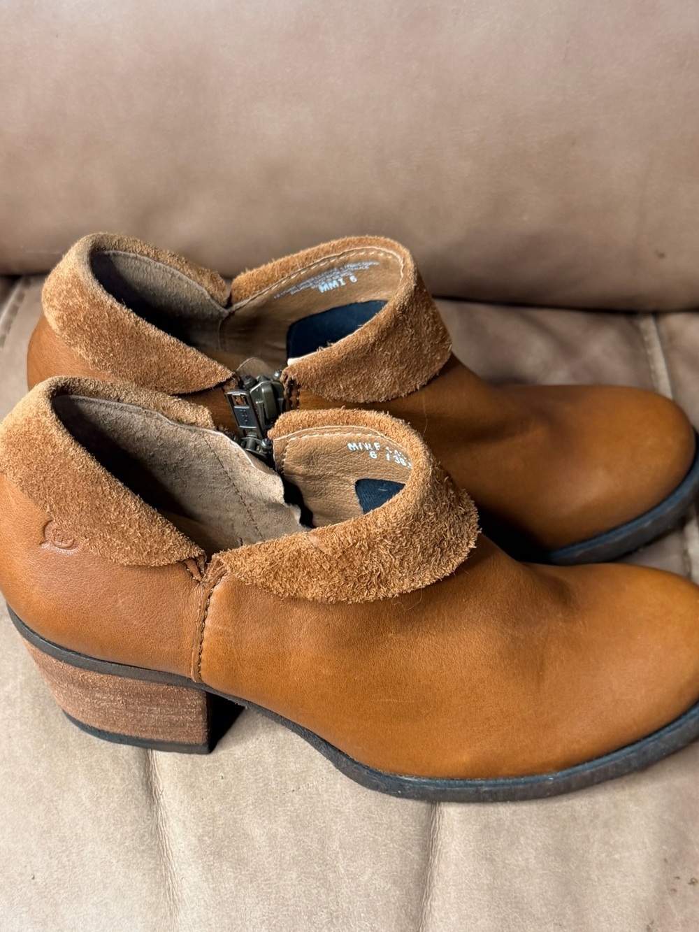 Born Brown Leather Booties